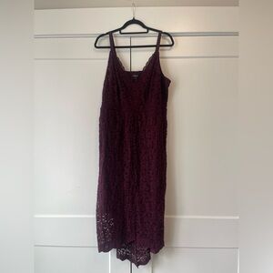 Torrid Burgundy Lace Midi Dress